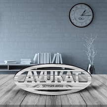Kişiye Özel Mesleki Avukat Ahşap Masa İsimliği model E2 N11.20935
