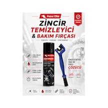 Petrol Ofisi Zincir Temizleyici Sprey + Çift Taraflı Motosiklet Zincir Fırçası
