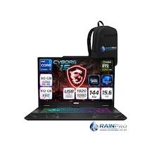 MSI Cyborg 15 B13WFKG-490XTRRNP25 Core i7-13620H 80 GB 512 GB SSD 8 GB RTX5060 15.6" FHD W11P Dizüstü Bilgisayar + Çanta