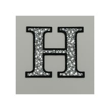 Taşlı Ütülenebilen Veya Sticker Olarak Kullanılabilen 6cm H Harfi