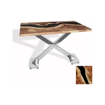 İks Masa Kromnikel 70x120 - Werzalit, Allzalit Yada Wermodin Tabla - Epoxy Çok Renkli