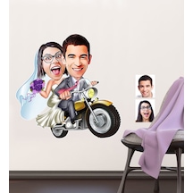 Kişiye Özel Evleniyoruz Karikatürlü Duvar Sticker 50X70CM 8