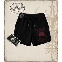 Tarzsokak Gotik & Grunge Streetwear Tv Grıl Star Unisex Şort Siyah