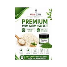 Premium Mum Yapım Hobi Seti - Soya Wax 250 Gr - Tekli Toz Mum Boyası - Yeşil Bkfabsw2501y Karışık