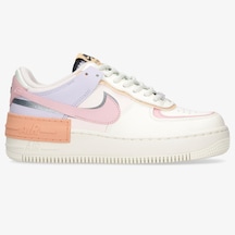 Nike Air Force 1 Shadow Phantom Yürüyüş Ayakkabısı Beyaz Pembe Swoosh Krem