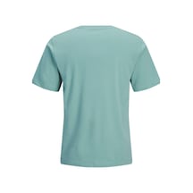 Jack & Jones Jjcole Print Erkek Tişört Bisiklet Yaka Kısa Kollu Açık Yeşil