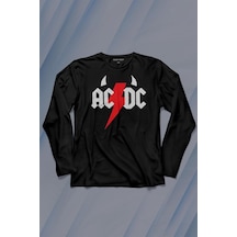Ac Dc Alternatif Doğru Akım Musicdevil Uzun Kollu Tişört Baskılı T-shirt 001