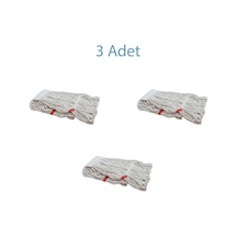 Ekol Yedek Dar Islak Mop Pamuklu Paspas Başlığı Beyaz 3 Adet 17 CM