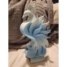 Tavus Kuşu Çalışma Masası Üstü İçin Hediyelik Dekoratif Obje Figür 15 Cm