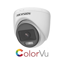 Ds-2ce70df0t-lpfs 2mp 2.8mm Lens 20mt. Colorvu Hibrit Ir Dome Kamera - Dahili Mikrofon