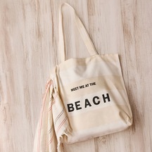 Soft Beach Çanta - Ekru - 50x45 Cm Çok renkli