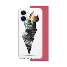 Oppo A6t-a6x Uyumlu Filistin Harita Baskılı Silikon Kılıf Renkli