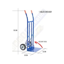 Orta Boy Katlanır Tablalı Yük Ve Koli Taşıma El Arabası Bant Marketim
