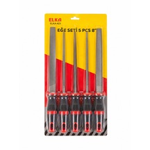 5 Li Eğe Seti 8 Düz, Yuvarlak, Kare, Üçgen Ve Yarım Yuvarlak Metal Eğeler
