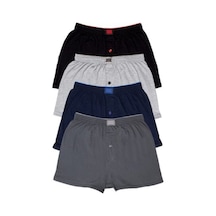 Tutku Erkek Karışık Renk Penye Düğmeli Boxer 12 Li 001