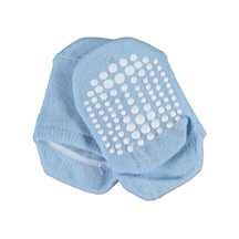 Bibaby Organik Çorap Soket Kaymaz Taban Points Mavi-10363 Mavi