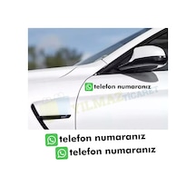 Kişiye Özel Whatsapp Telefon Numara Sticker Yapıştırma 2 Adet