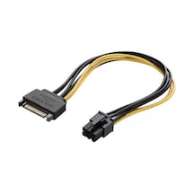 30 cm 15 pin sata 6 pin pci express kablo 15 pin erkek sata 6 pin dişi pci exp grafik kartı güç kablo