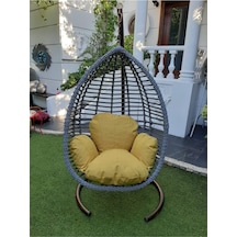 Zeta Home Rattan Salıncak Sarı