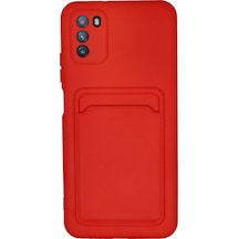 Newface Xiaomi Pocophone M3 Kılıf Kelvin Kartvizitli Silikon - Kırmızı Diğer