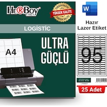 Herboy Hb-1095 30 X 12 Mm A4 Laser Etiket 25 Adet