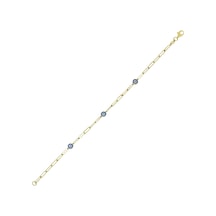 Altın Nazar Boncuklu Bileklik T075593 Sarı Altın