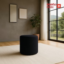Smarto Relax Puf Babyface Kumaş Silindir Puf 40 45 Cm Siyah