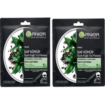 Garnier Saf Kömür Matlaştırıcı Kağıt Maske 2'li Set