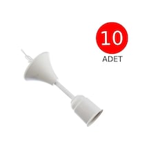 Tek-iş E27 Duy Porselen Asma Takımı Tij Takımı 10 Adet