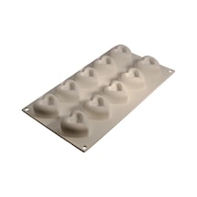 Cesil 10'lu Küçük Kalpler Silikon Kek Kalıbı