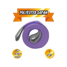 Polyester Sapan Mor Renk 1 Ton 4 Metre Sağlam Yük Kaldırma Taşıma İndirme Halat Spanzet