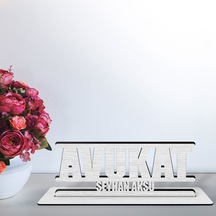Kişiye Özel Mesleki Avukat Ahşap Masa İsimliği - A2