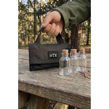 Utx Kamp Baharatlığı Dayanıklı Askeri Kumaş, Taşınabilir Kamp & Outdoor Baharat Çantası Siyah