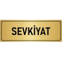 Metal Yönlendirme Levhası, Departman Kapı İsimliği Sevkiyat 7x20 cm Altın Renk