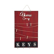 Dekoratif Home Keys Ahşap Resimlik Ve Notluk Kırmızı Dekoratif Home Keys Ahşap Resimlik Ve Notluk Kırmızı