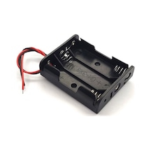 1 Adet 3'lü Aaa Pil Yatağı 4.5v Çıkışlı Açık Kasa Kablolu Yuva