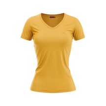 Raru Mulıer Kadın Pamuklu Sarı Günlük T-Shirt Sarı