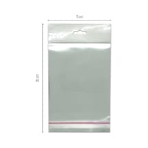 11X20 Sedefli Askılı Askı Kısmı Beyaz Bantlı Opp Parlak-Şeffa