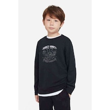 Tshirthane Pubg Chicken Dinner Baskılı Unisex Çocuk Siyah Sweatshirt (534629388) Siyah