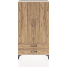 Arges Dolap 2 Raflı 2 Çekmeceli Tek Askılı 88x30x163 Aytaşı-çam Aytaşı