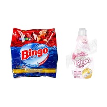 Bingo Renkliler İçin Toz Deterjan 1.5 Kg + Soft Yumuşatıcı 1440 Ml 2'li Set Diğer