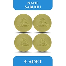 Sabunal Mentollü Nane Sabunu 4 Adet - Ferahlatıcı Yağlı Cilt ve Saç Temizleme Sabunu