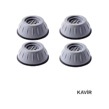 Titreşim Engelleyici Makine Ayağı 4 Adet Kaymaz Çamaşır & Bulaşık Makinesi Sarsıntı Önleyici Ped Gri