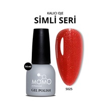 Momo Professional Kalıcı Oje S025 Simli Canlı Kırmızı 14 ML