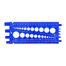 Honmex Mavi Plastik Somun Cıvata Ölçüm Aleti - Metrik Ve İngiliz Ölçekli, Keskin İşaretler, Hızlı Tanıma, Çalışma Verimliliği Artırıcı Mavi