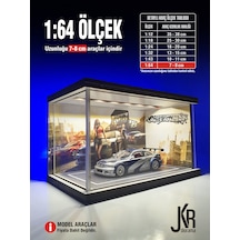 Most Wanted V1 Diecast Led Işıklı Akrilik Korumalı Stand/diorama 1:64 Ölçek