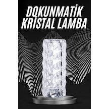 Hubrendy Tekno Kristal Lamba Masa Lambası Şarjlı Masa Lambası Dokunmatik Sensör Usb Şarjlı 17092623