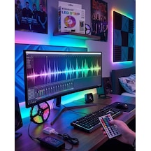 Hubrendy Tekno 5050 Rgb Led Şerit 5 Metre Uzaktan Kumandalı Ortam Aydınlatma Led