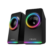 Mikado Md-182 2.0 3w-2 Siyah Rgb Aydınlatmalı Usb + 3.5mm Usb 5v Speaker Hoparlör
