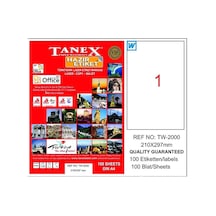 Tanex 2000 Laser Etiket 210x297mm 1x100 100 Adet Diğer